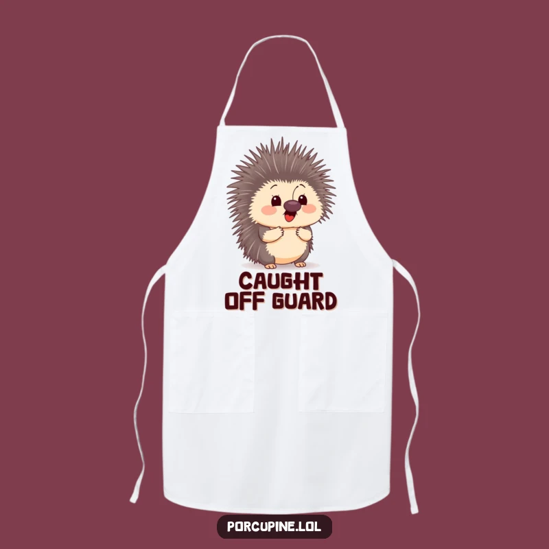 Funny Surprised Porcupine Apron - Cook With Unexpected Joy