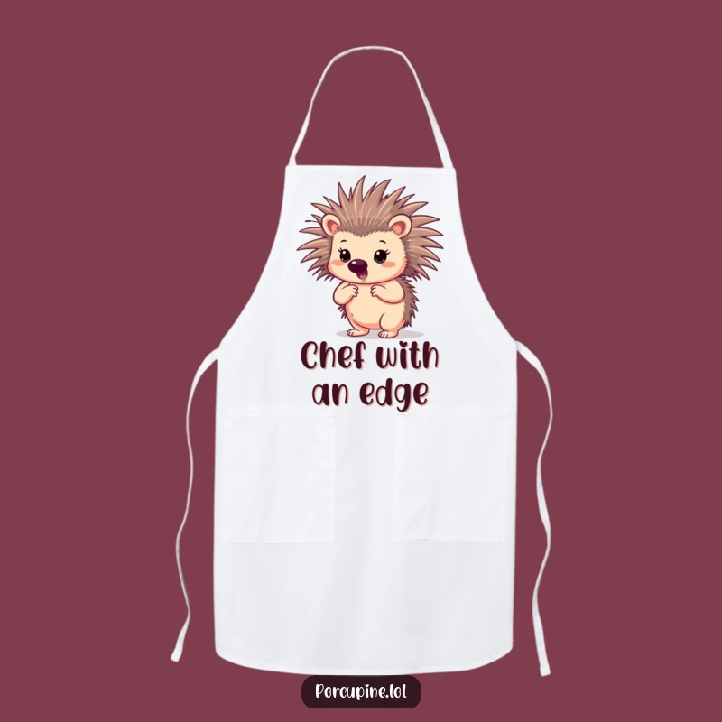 Funny Confident Porcupine Apron: Kitchen Courage for Bold Cooks Gift