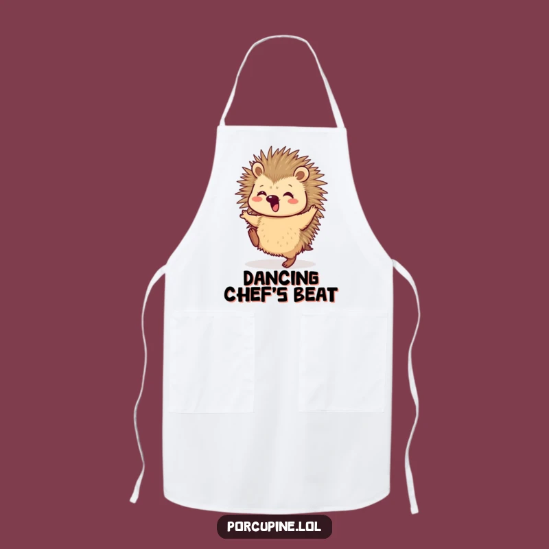 Funny Porcupine Dance Party Apron: Cheerful Kitchen Gear for Joyful Cooks
