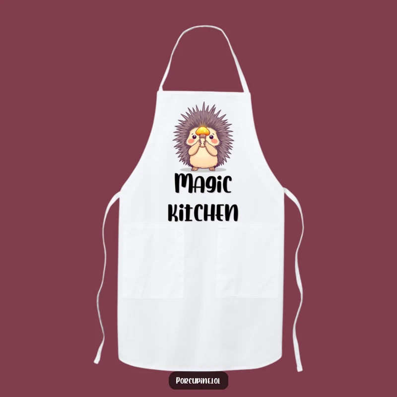 Funny Magic Porcupine Apron: Cook with Enchanting Flair and Humor