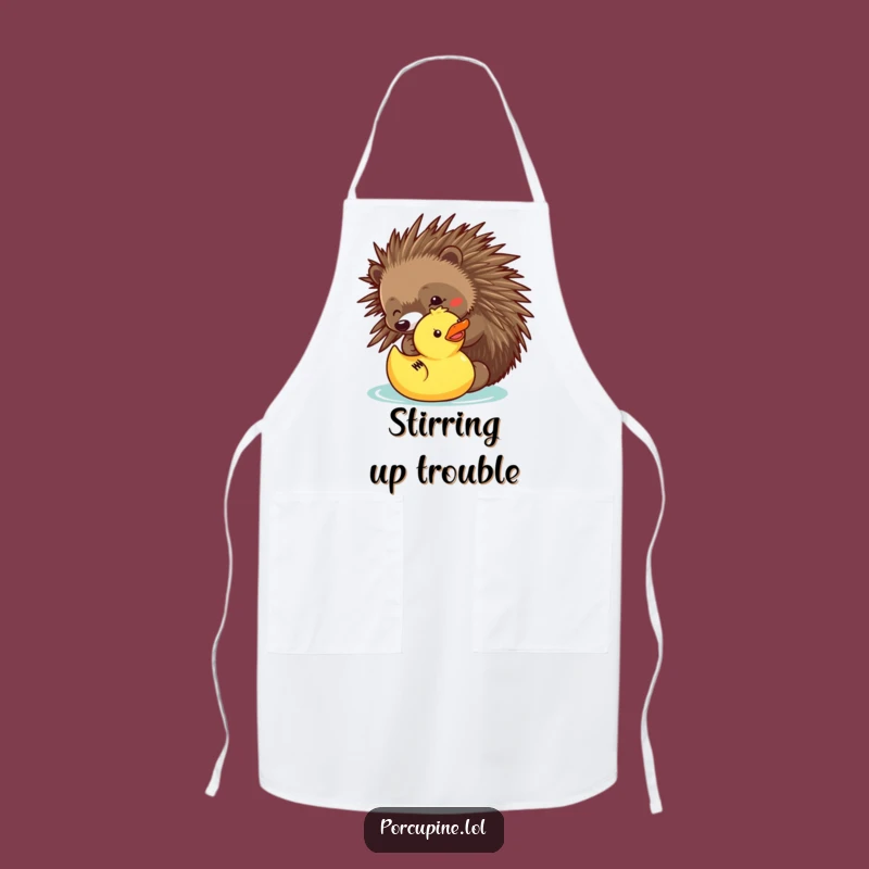 Funny Porcupine Duck Poke Apron - Cook Up Laughs with This Hilarious Kitchen Accessory