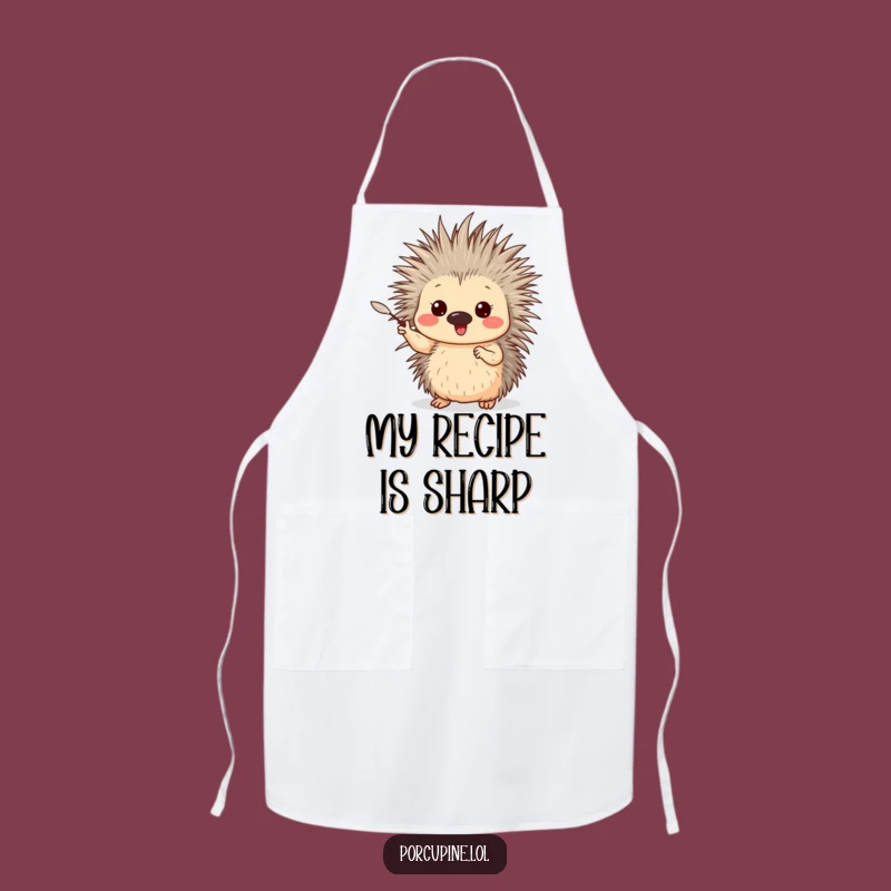 Funny Porcupine Enthusiast Apron: Cook with Hilarious Gestures!