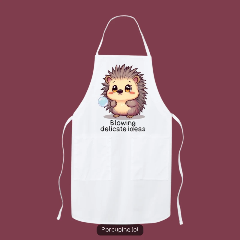 Funny Porcupine Kitchen Apron: Whimsical Cooking Gear for a Dash of Humorous Charm