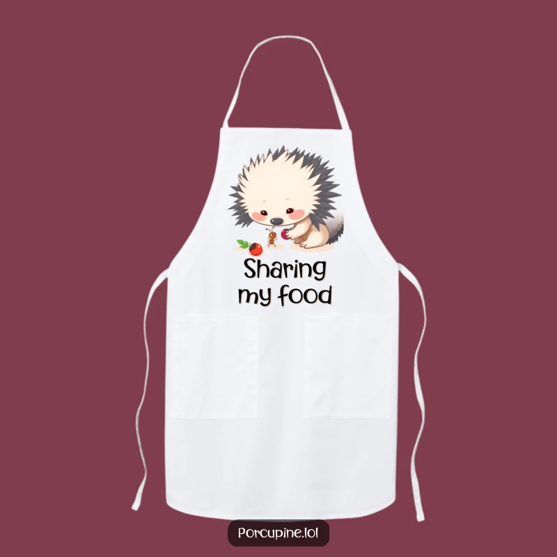 Funny Porcupine Sharing Apron - Cook With Generous Cheer