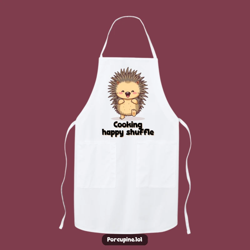Funny Porcupine Shuffle Apron: Kitchen Fun for Dancing Chefs Gift