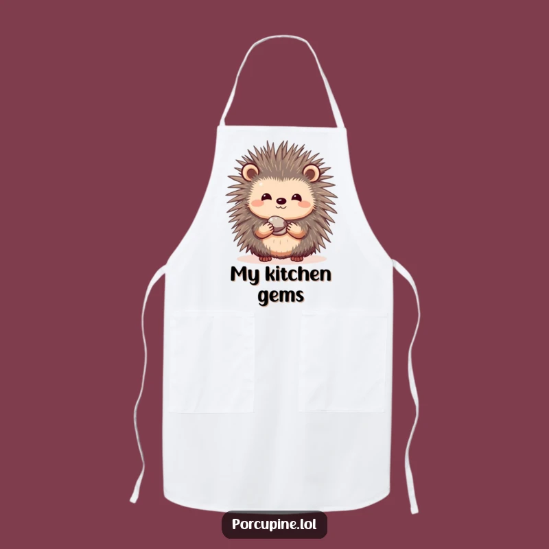 Funny Porcupine Shy Gift Apron - Prickly Chef's Kind Kitchenware Gift