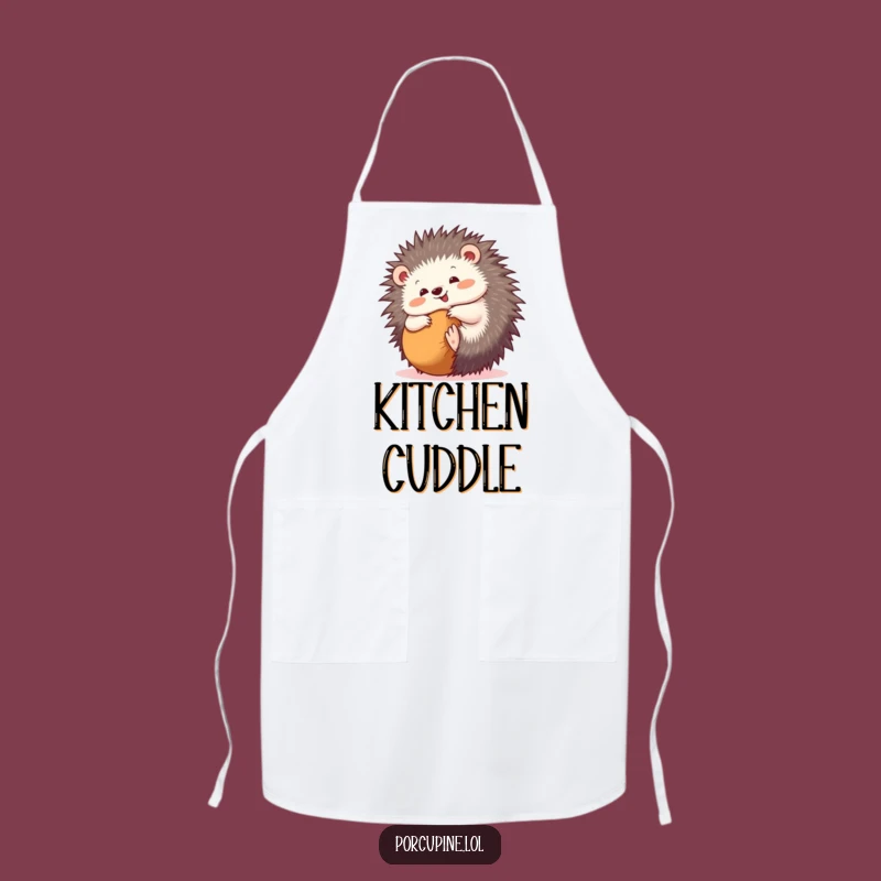 Funny Rolling Porcupine Apron: Cook with Playful Charm and Humor