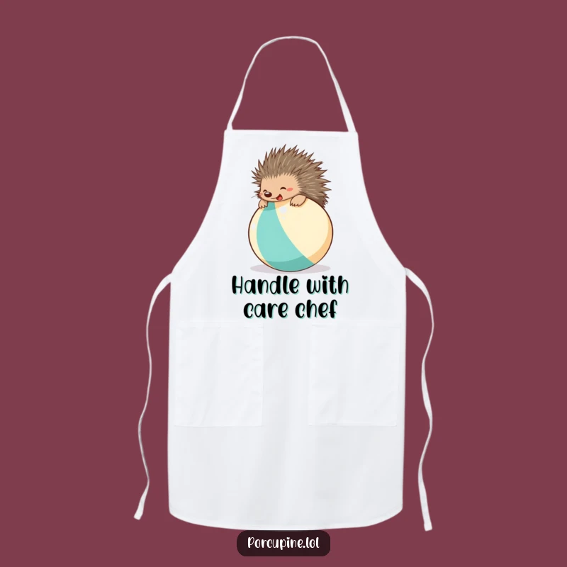 Funny Beach Ball Porcupine Apron: Cook Up Laughs in the Kitchen!