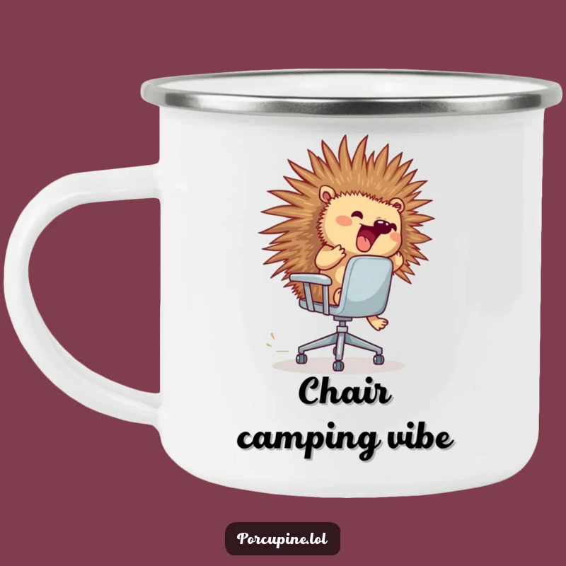 Adventure Ride Funny Porcupine Office Chair Camping Mug for Wild Treks