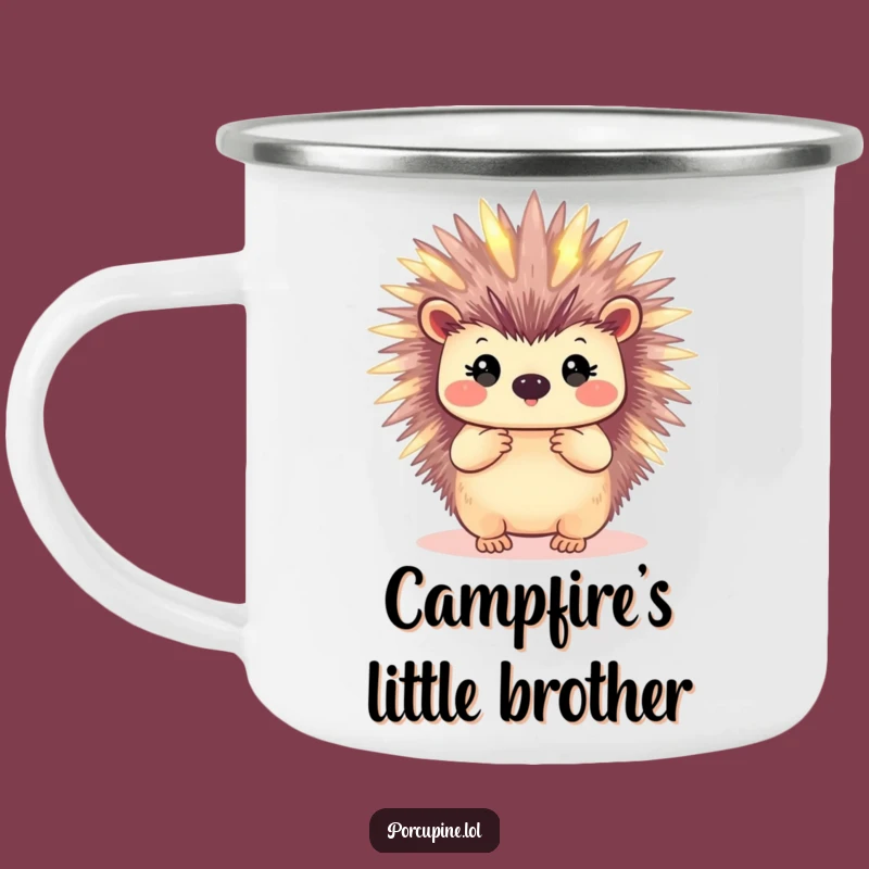 Funny Glowing Porcupine Camping Mug - Enchanted Adventures Under the Stars
