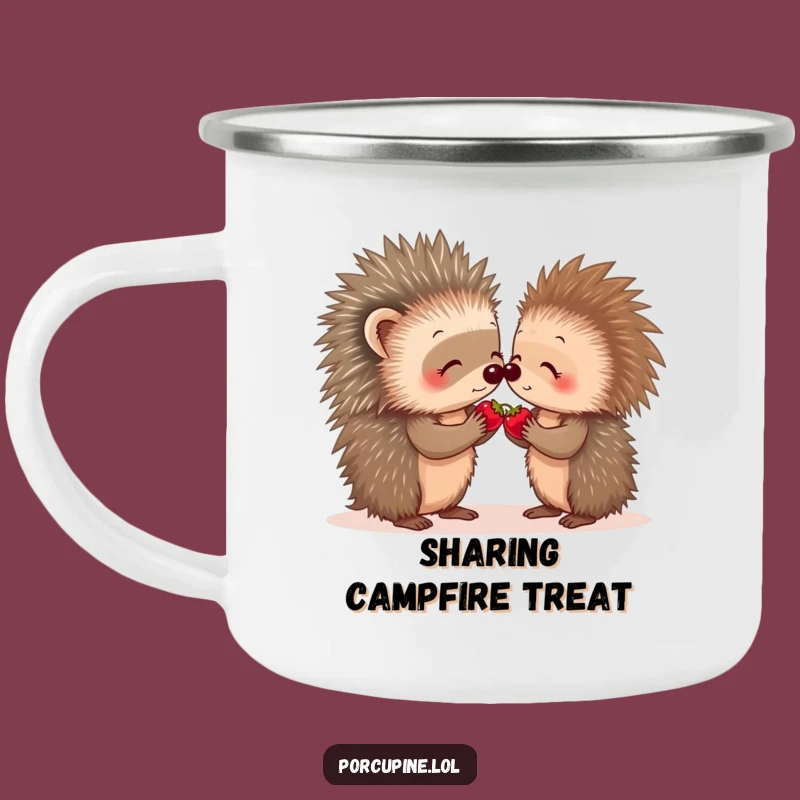 Durable Funny Porcupine Berry Share Camping Mug: Outdoor Sharing Gift