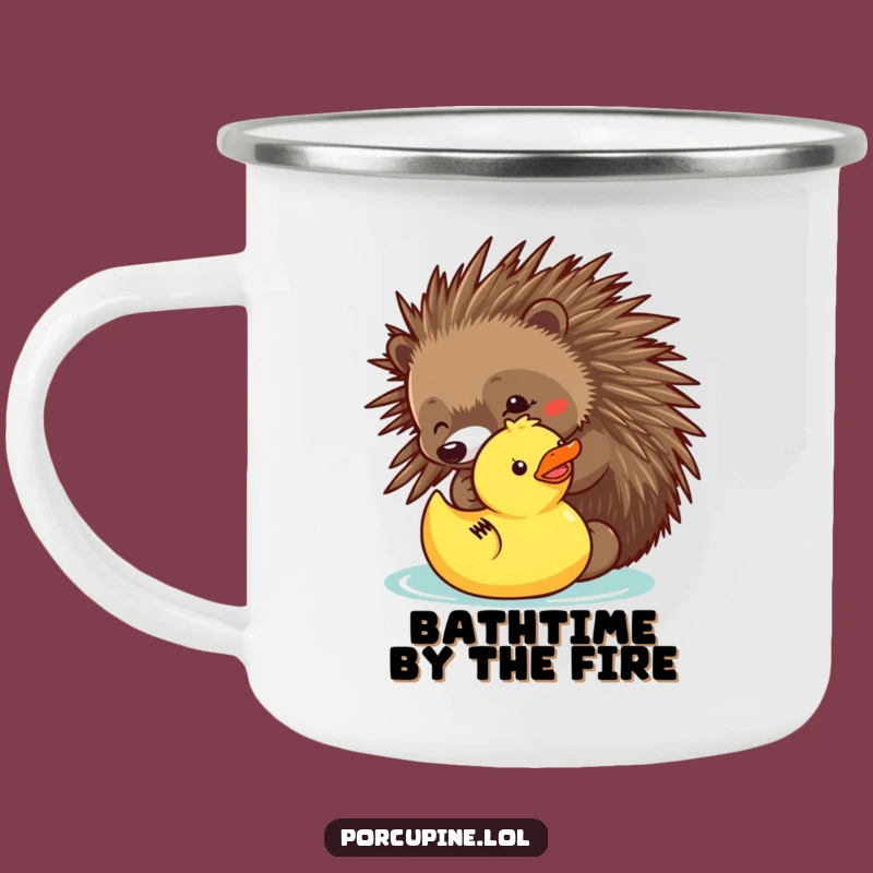 Funny Porcupine Duck Poke Camping Mug - Your Hilarious Companion for Outdoor Fun