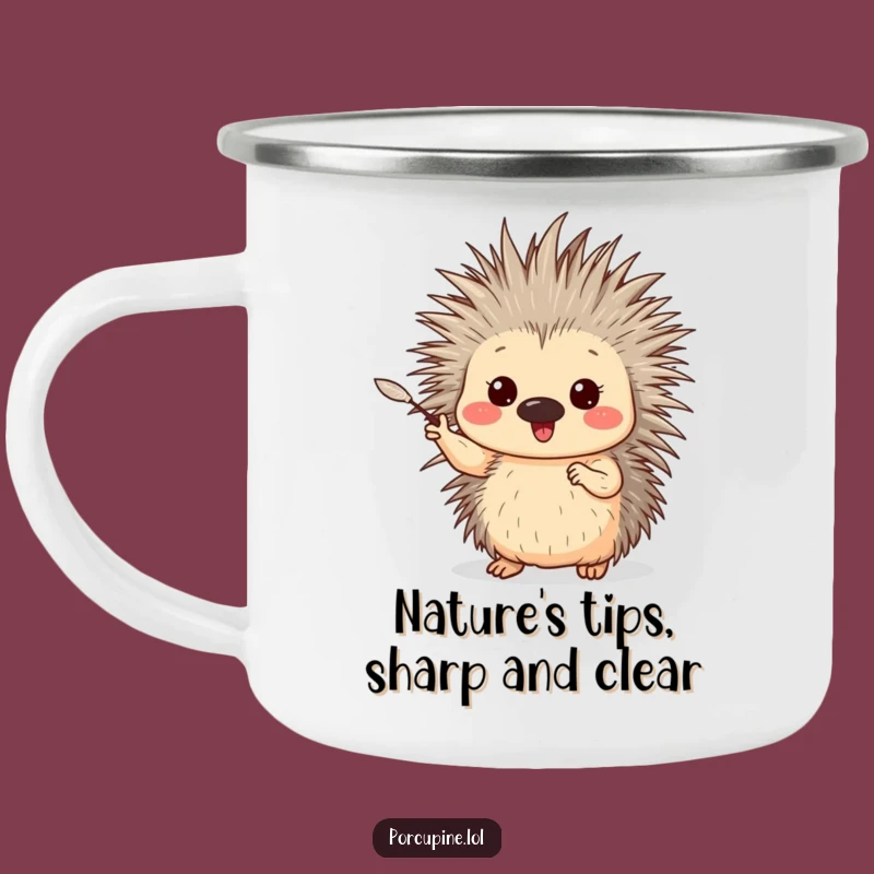 Funny Porcupine Enthusiast Camping Mug: Express Yourself Outdoors Hilariously!