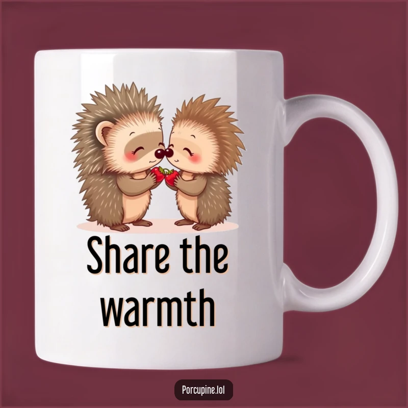 Funny Porcupine Berry Share Mug: Adorable Kindness Gift for Animal Lovers