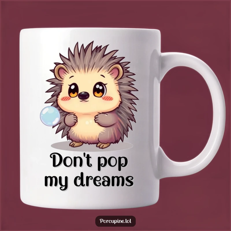 Funny Porcupine Bubble Wonder Mug: A Whimsical Gift for Joyful Mornings
