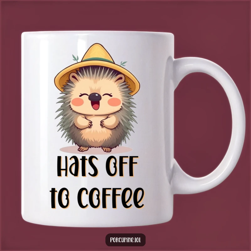 Funny Porcupine Hat Mug - A Hilarious Gift for Anyone Who Loves Quirky Charm