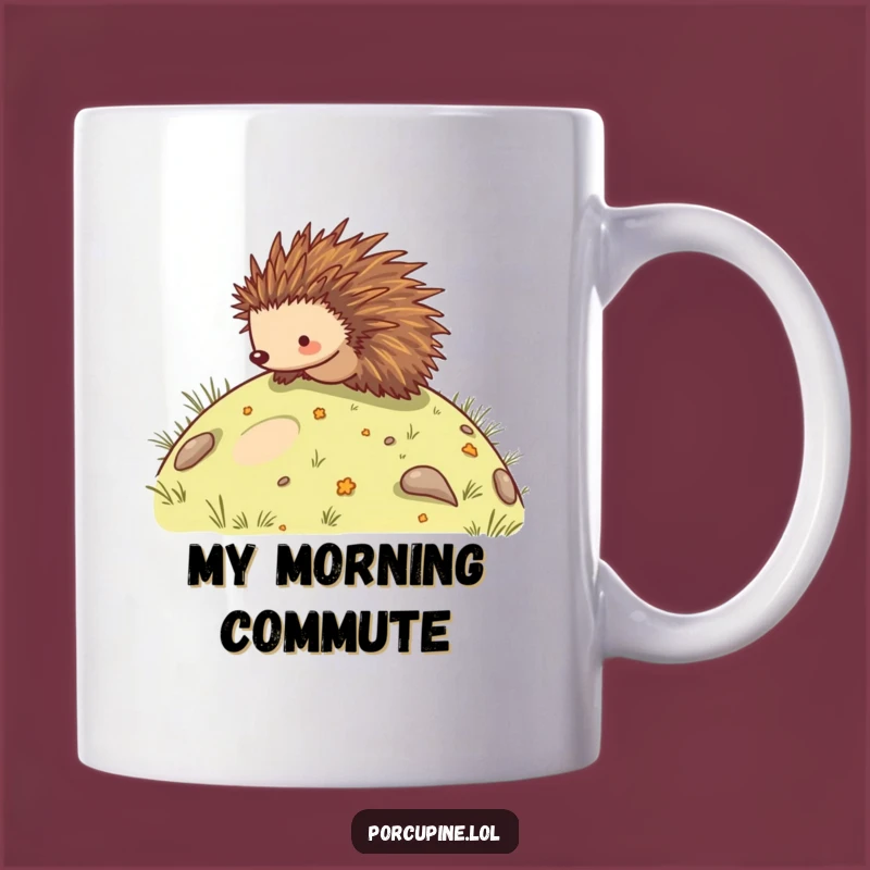 Funny Porcupine Rolling Downhill Mug - Hilarious Gift for Animal Lovers