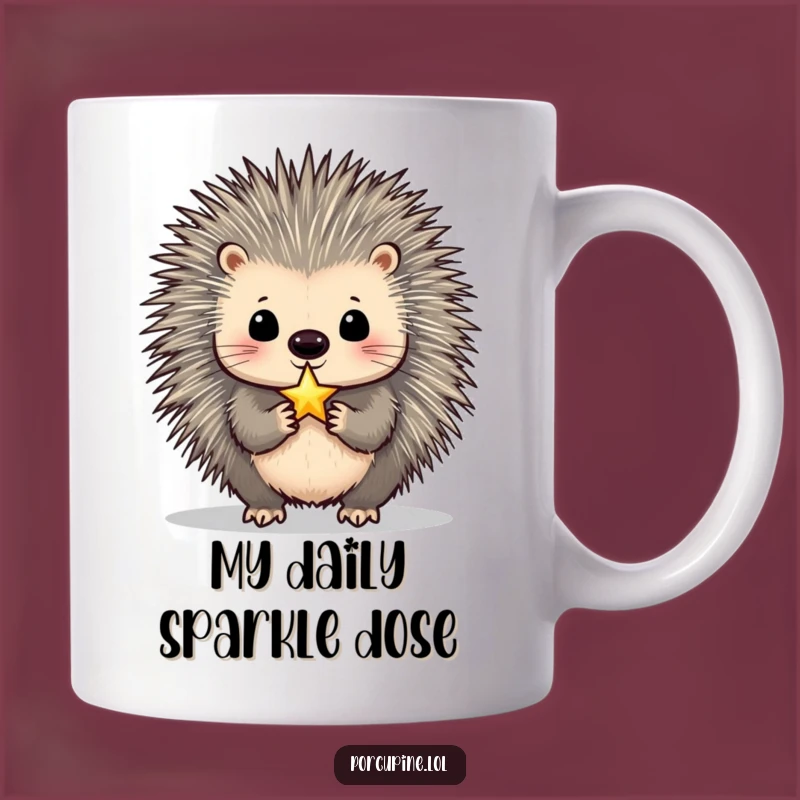 Funny Porcupine Star Balancer Mug: A Hilarious Gift for Dreamers!