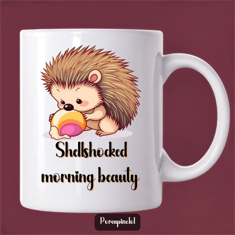 Funny Seashell Porcupine Mug: Hilarious Beach Finds and Gifts!