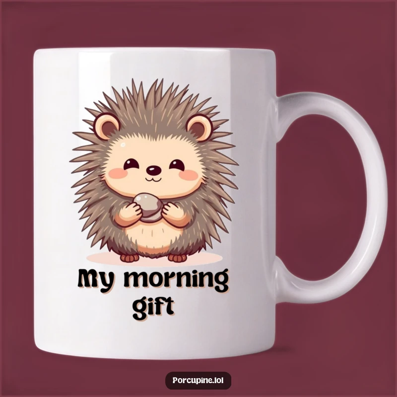 Funny Porcupine Shy Gift Mug - Sweet Prickly Present Offering Gift