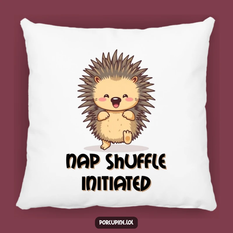 Comfy Funny Porcupine Shuffle Pillow: Soft & Joyful Dancing Decor Gift