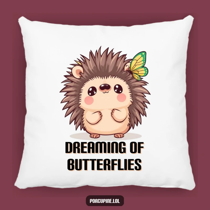 Funny Kawaii Porcupine Butterfly Pillow: Add Whimsy and Comfort to Your Home Decor