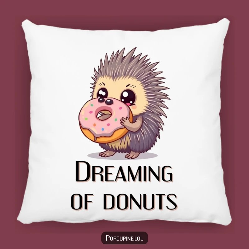 Soft Funny Porcupine Donut Pillow: Cuddle Up with Sweet, Adorable Comfort