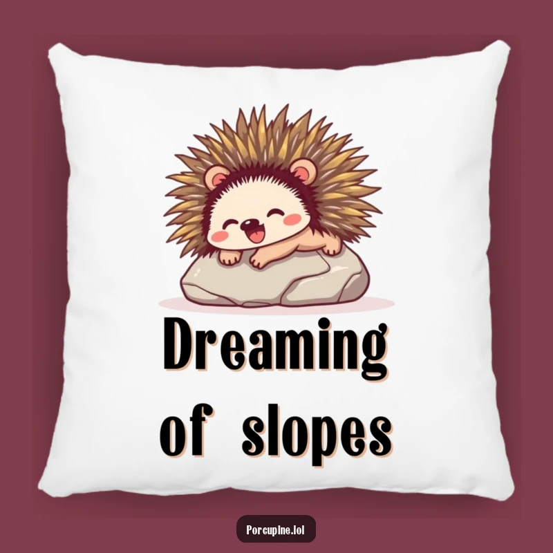 Funny Porcupine Stone Slide Pillow: Cozy Comfort with a Laugh