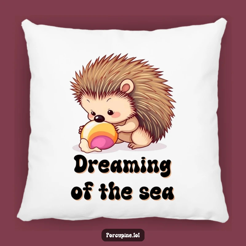 Funny Seashell Porcupine Pillow: Snuggle Up with Hilarious Beach Bliss!