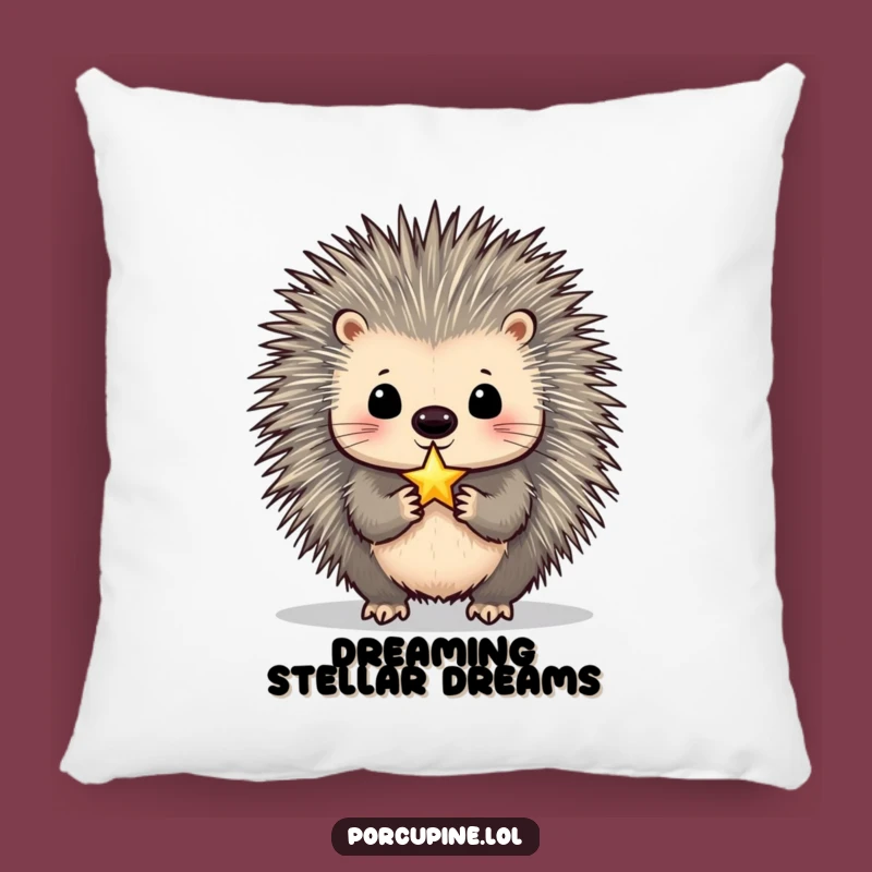 Funny Porcupine Star Balancer Pillow: Cozy Up with Hilarious Dreams!