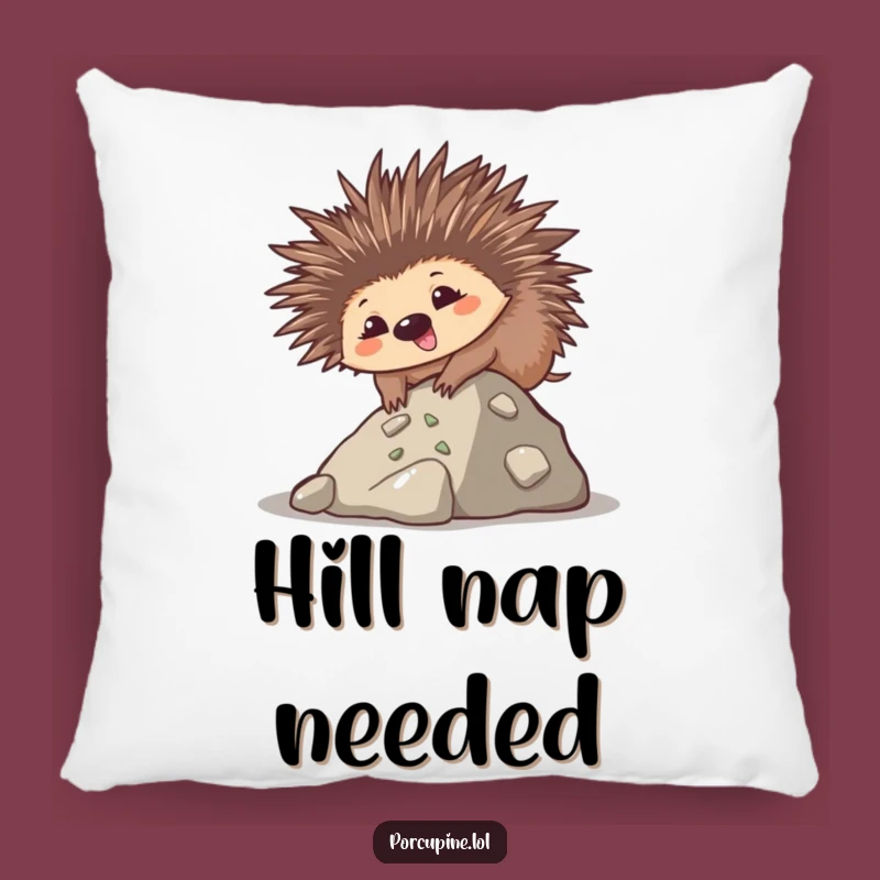 Funny Kawaii Porcupine Pillow: Goofy Climb Cozy Gift