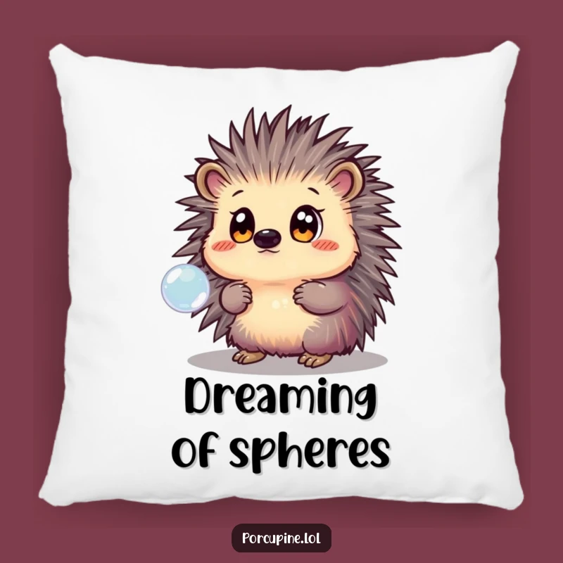 Funny Porcupine Bubble Bliss Pillow: Cozy Comfort with a Humorous, Whimsical Touch