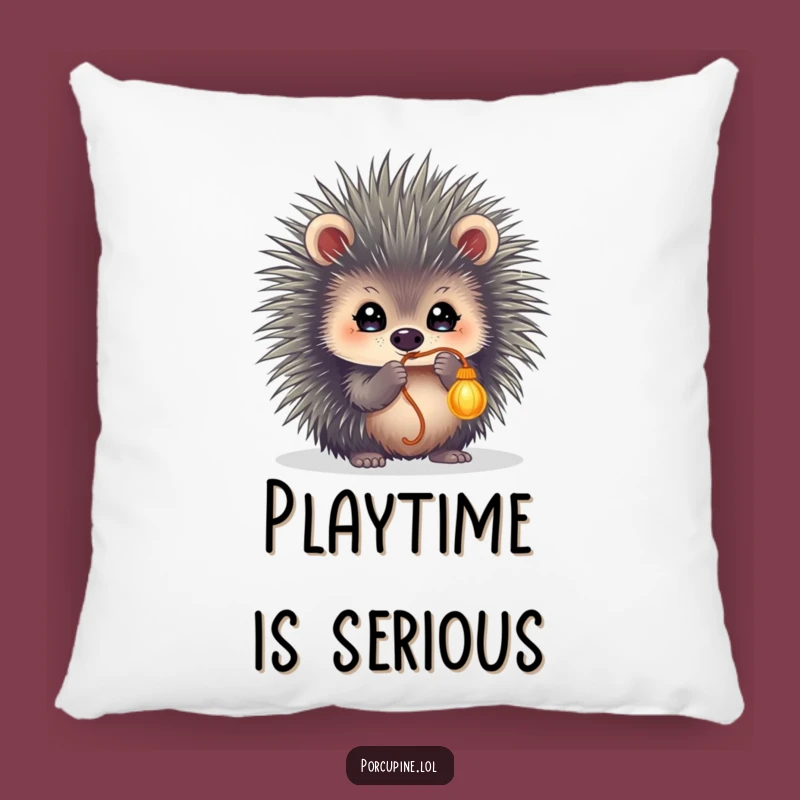 Funny Porcupine String Batting Pillow - Cozy Comfort with Playful Amusement