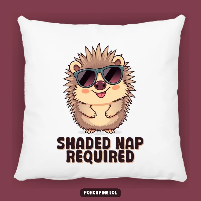 Funny Sunglasses Porcupine Pillow: Snuggle Up in Hilarious Style!
