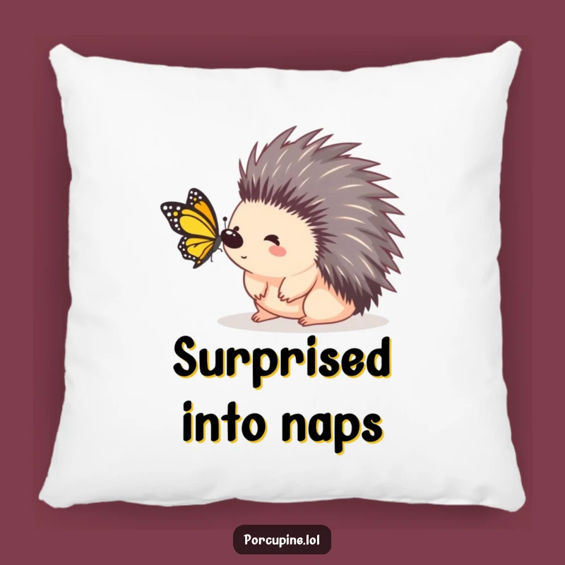 Funny Porcupine Surprise Pillow: Cozy Up with Unexpected Humor!
