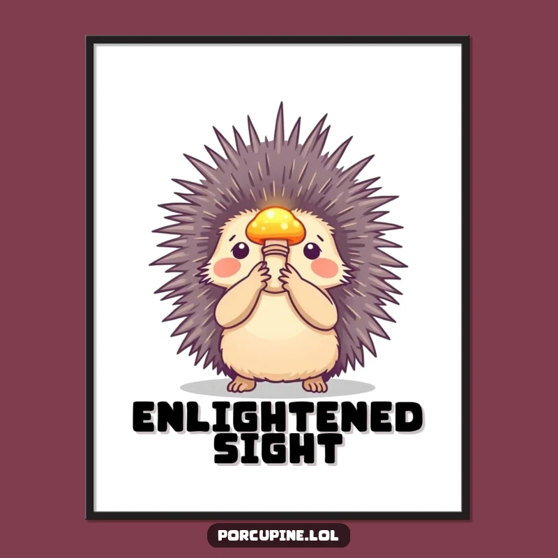 Funny Magic Porcupine Digital Art: Instant Enchanting Charm for Walls