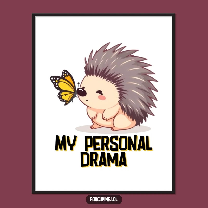 Funny Porcupine Surprise Digital Art: Instant Unexpected Joy!