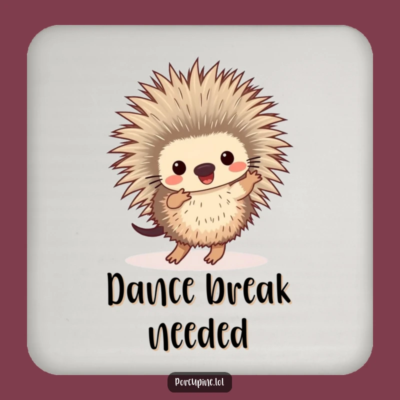 Funny Dancing Porcupine Coaster: Protect Surfaces with Prickly Charm!