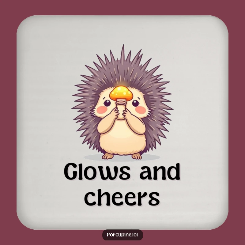 Funny Magic Porcupine Coaster: Protect Surfaces with Enchanting Humor