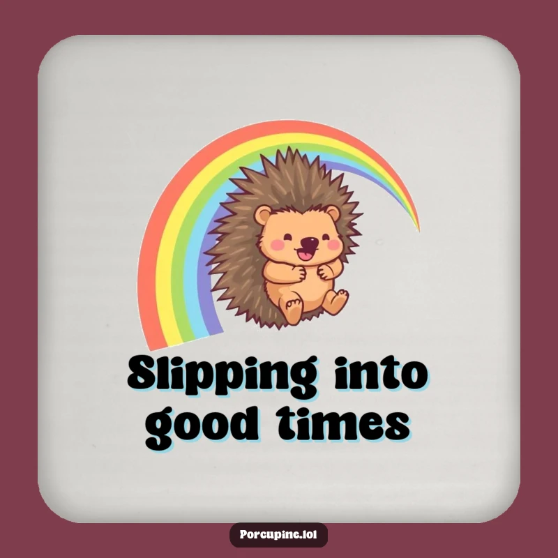 Funny Porcupine Rainbow Slide Coaster: Protect Surfaces with Hilarious Rides!