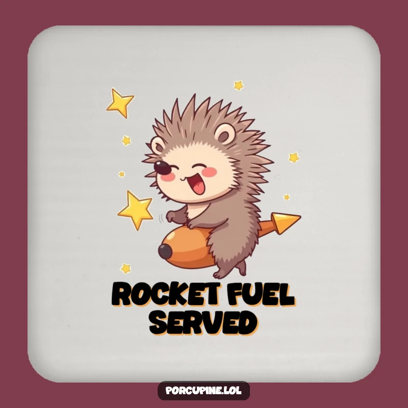 Funny Porcupine Shooting Star Coaster: Hilarious protection for surfaces