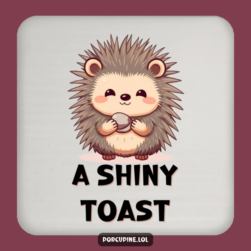 Funny Porcupine Shy Gift Drink Coaster - Prickly Table Protection Gift