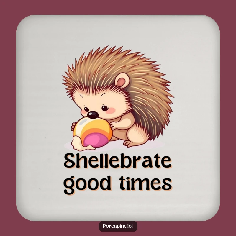 Funny Seashell Porcupine Coaster: Hilarious Beach Protection!