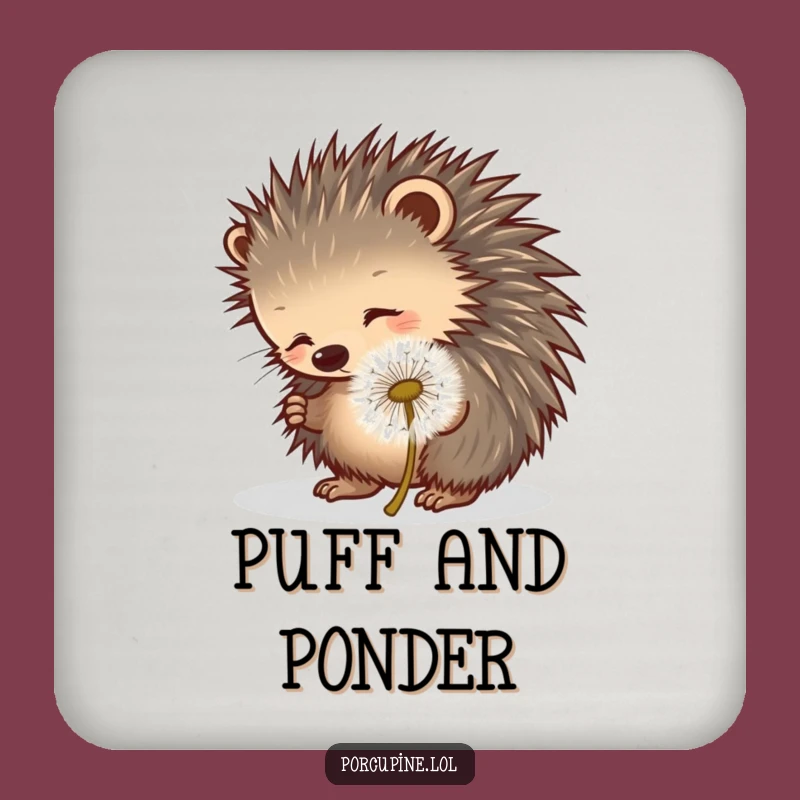 Funny Porcupine Coaster: Playful Protection with Whimsical Charm!