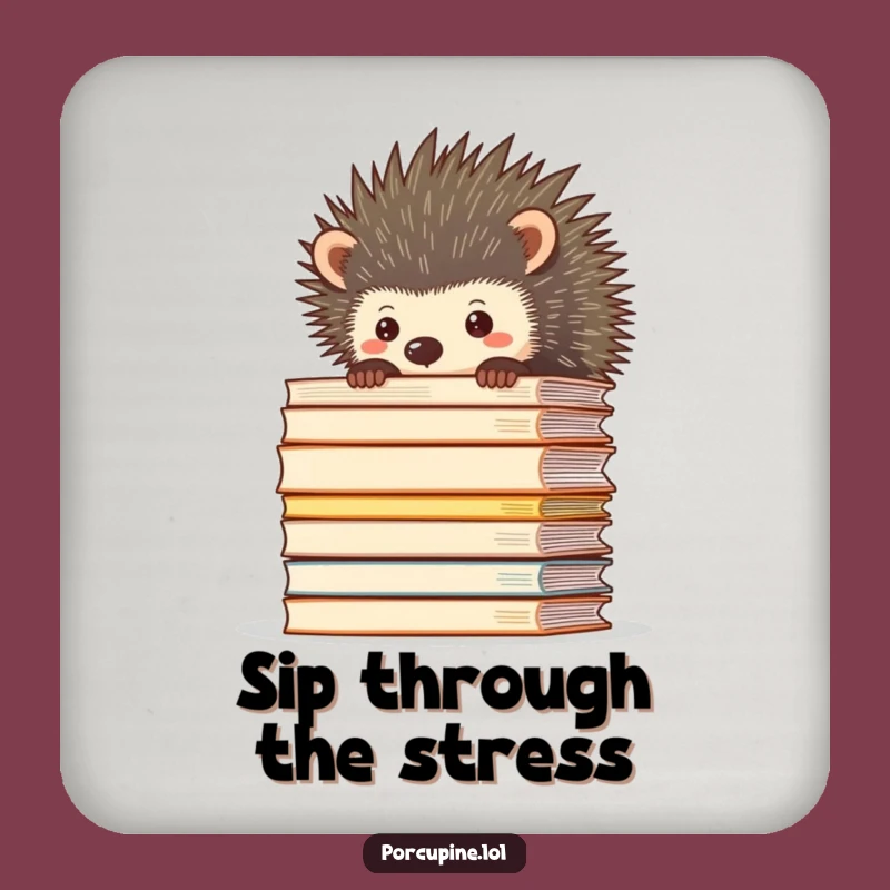 Desk-Savvy Funny Porcupine File Stack Coasters: Protect Surfaces with Humor