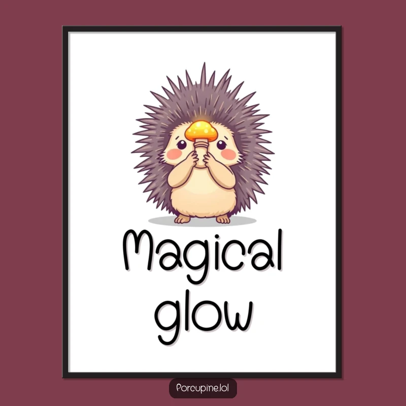 Funny Magic Porcupine Poster: Bring Enchanting Wonder to Your Walls