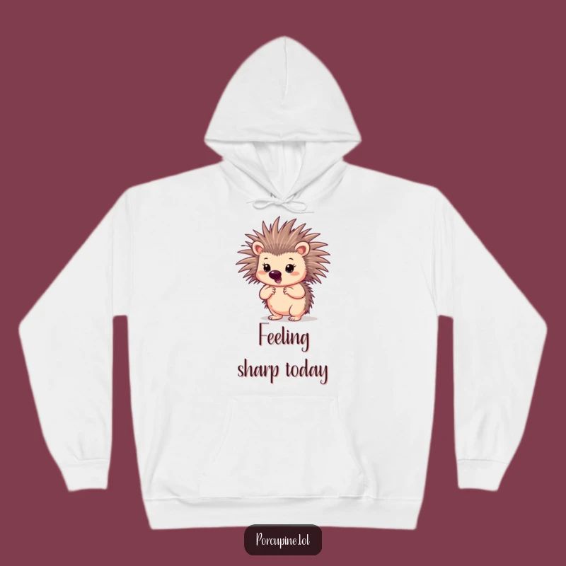 Cozy Funny Confident Porcupine Hoodie: Warm Protection for Bold Souls Gift
