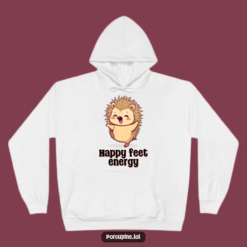 Cozy Funny Porcupine Dance Hoodie: Warm & Cheerful Wear for Spreading Happiness