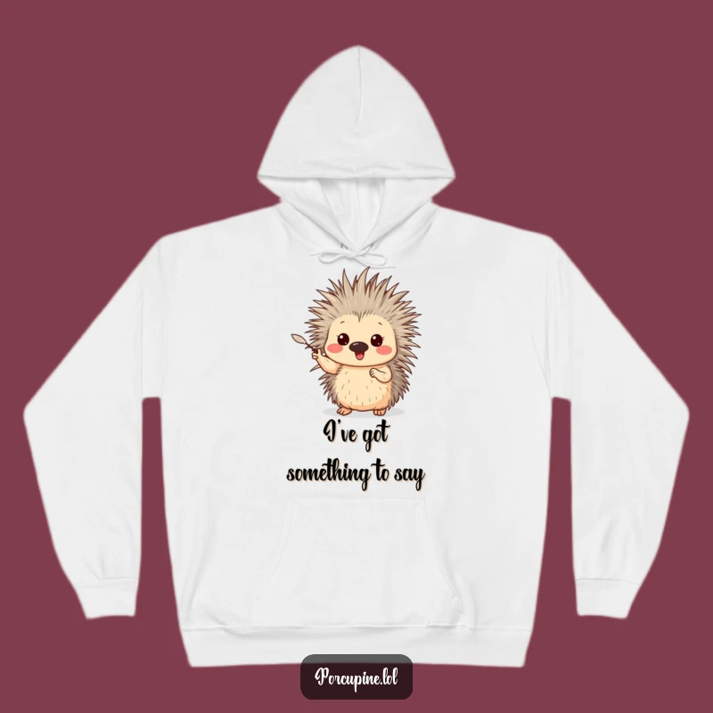 Cozy Funny Porcupine Enthusiast Hoodie: Stay Warm While Making Hilarious Points