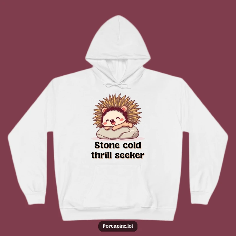 Cozy Funny Porcupine Stone Slide Hoodie: Ultimate Comfort and Laughs